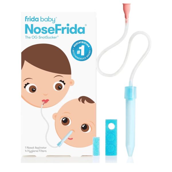 NoseFrida Baby Nasal Aspirator- Snotsucker with 4 Extra Filters
