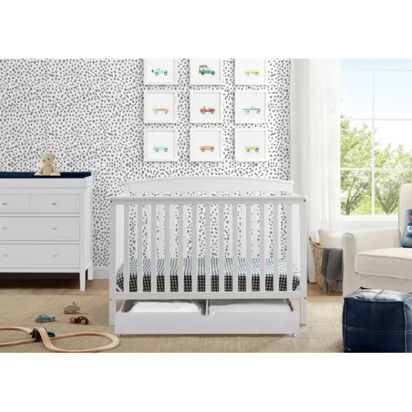 Delta Standard Size 6 in 1 Crib- White- - Image 3