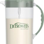 Dr. Brown's Baby Formula Mixing Pitcher with Adjustable Stopper, Locking Lid, & No Drip Spout, 32oz, BPA Free, Olive