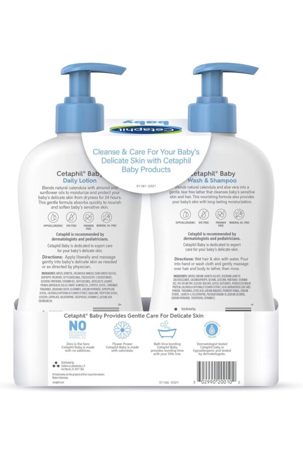 Cetaphil Baby Wash & Shampoo Plus Body Lotion - Image 2