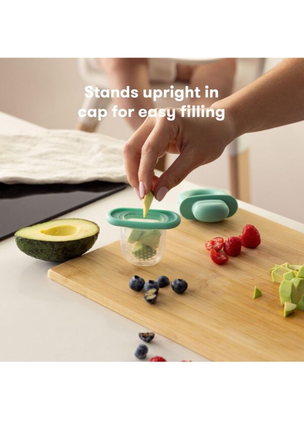 Frida Baby Push Pop Feeder, Baby Fruit Feeder, Baby Fruit Food Pacifier to Safely Introduce New Foods, Fresh + Frozen Food Silicone Feeder for Babies, BPA Free - Image 5