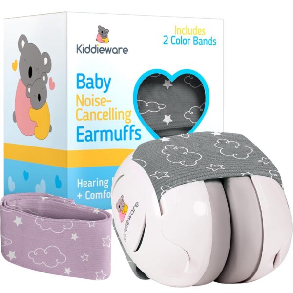Kiddieware Baby Ear Muffs Noise Protection, Baby Headphones for Noise ages 0-24, Baby Noise Cancelling Headphones