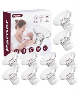Flange Inserts 13/15/17/19/21mm 10PCS for Momcozy S9/S9pro/S10/S12/S12pro/Medela/Tsrete/Spectra/Bellababy etc 24mm Wearable Breast Pump, Reduce 24mm Tunnel Down to Correct Size - 10PCS