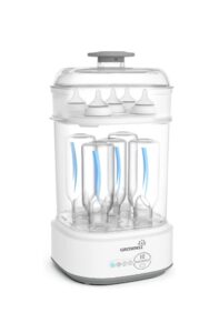 Grownsy Bottle Sterilizer and Dryer, Compact Electric Steam Baby Bottle Sterilizer (Esterilizador de Biberones), Bottle Sanitizer for Baby Bottles, Pacifiers, Pump Parts