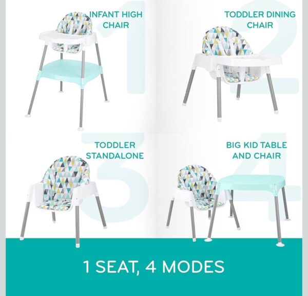Evenflo 4-in-1 Eat & Grow Convertible High Chair,Polyester - Image 2
