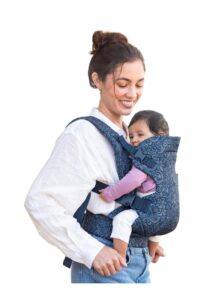 Infantino Flip Advanced 4-in-1 Baby Carrier - Ergonomic, Convertible, Face-in and Face-Out Front and Back Baby Carrier for Newborn to Toddler 8-32 lbs, Floral Navy