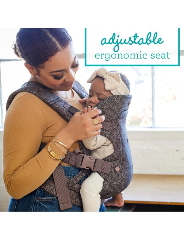 Infantino Flip Advanced 4-in-1 Baby Carrier - Ergonomic, Convertible, Face-in and Face-Out Front and Back Baby Carrier for Newborn to Toddler 8-32 lbs, Leopard - Image 3
