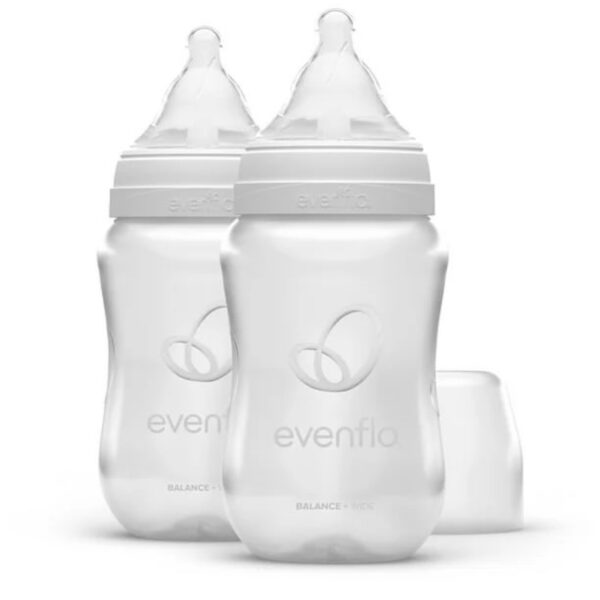 Evenflo Balance Wide Baby Bottles, Platinum White Color 5oz 2 Count