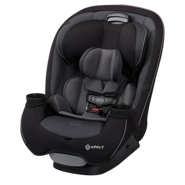 Safety 1st Grow and Go All-in-One Slim Convertible Car Seat, Rear Facing, 5-40 lbs, Forward Facing (30–65 lbs), High Back Booster Seat 40-100 pounds, Black Phantom